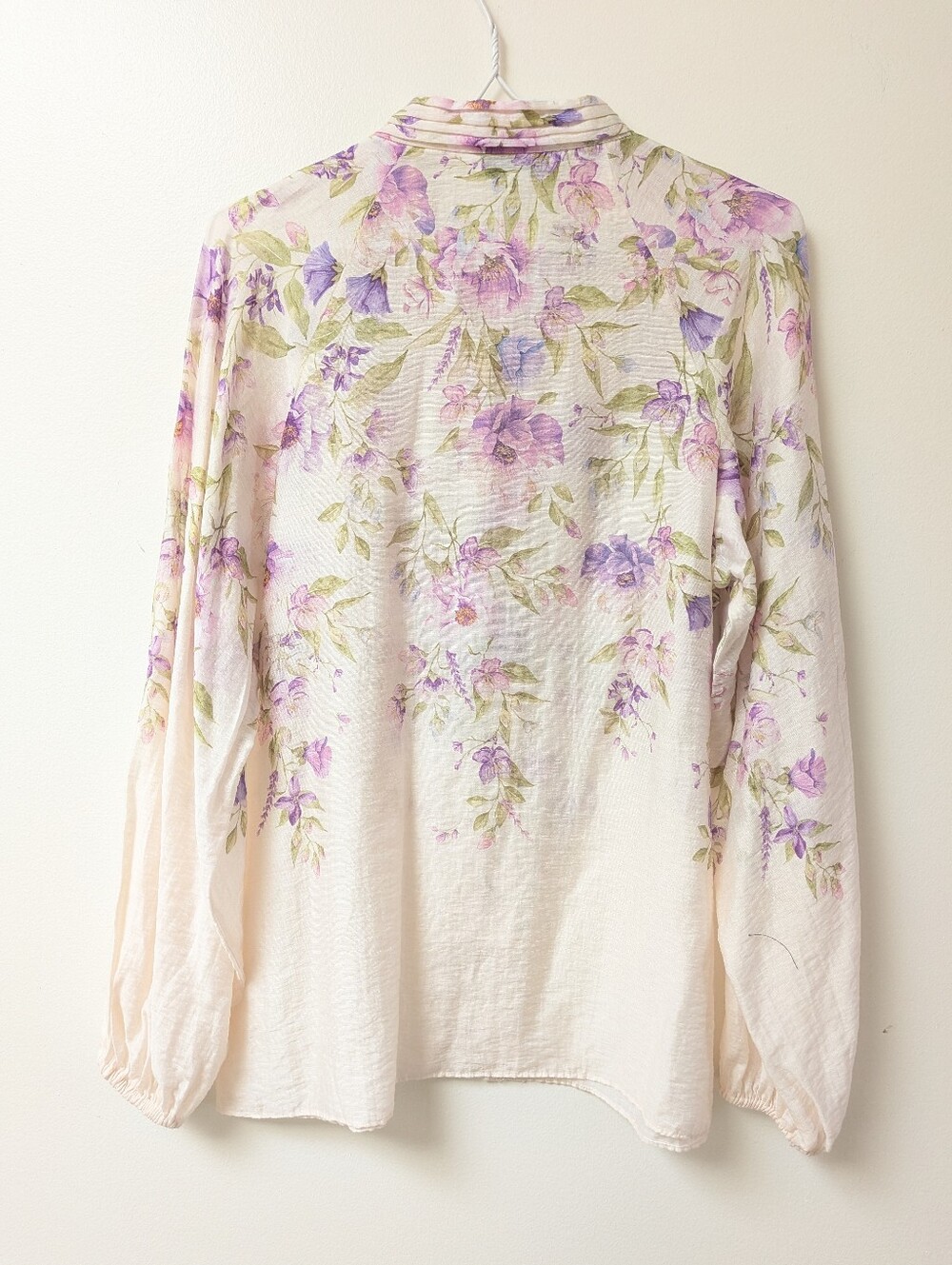 Evernew Floral Blouse Button Up Small 4. PTP 19" - Picture 8 of 10
